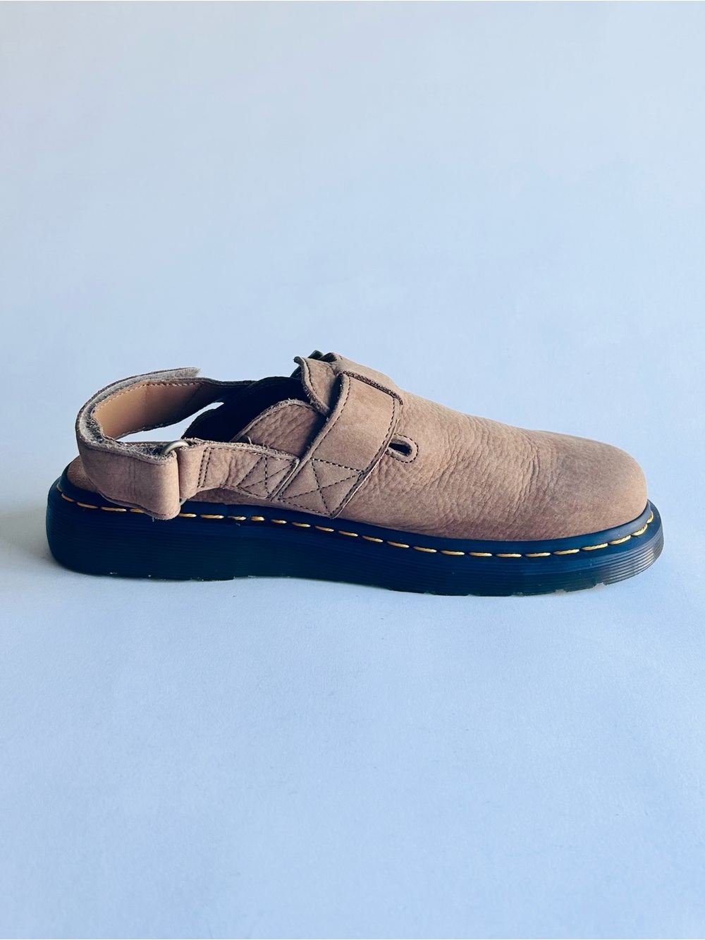 Men’s Dr. Martens Jorge II Tan Leather Suede Close Toe Clogs Sandals size 9 - Picture 5 of 15